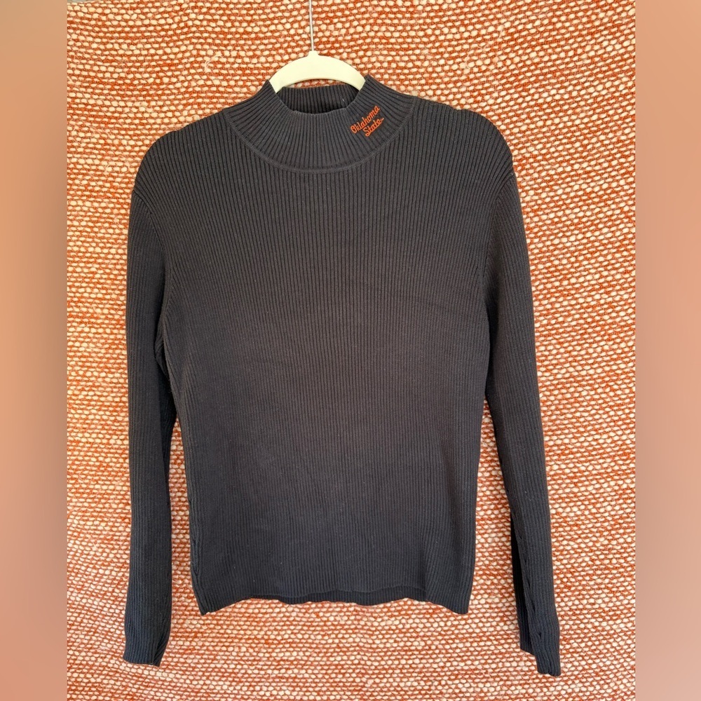 Oklahoma State Black Turtleneck Sweater